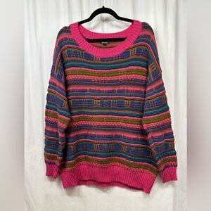 Wild Fable Sweater Womens XXL Multicolor Textured Bubble Knit 90s Inspired